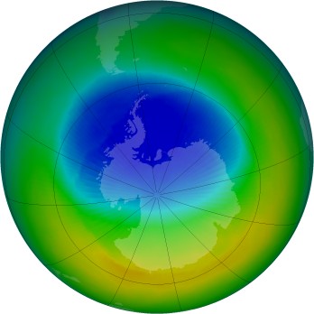 Antarctic ozone map for 1994-11
